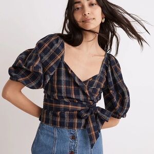 MADEWELL SWEETHEART WRAP TOP